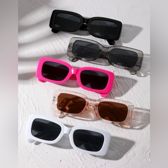 5pcs Men's/women’s Multicolor Small Square Frame Fashion Sunglasses 🕶️ - Picture 1 of 4